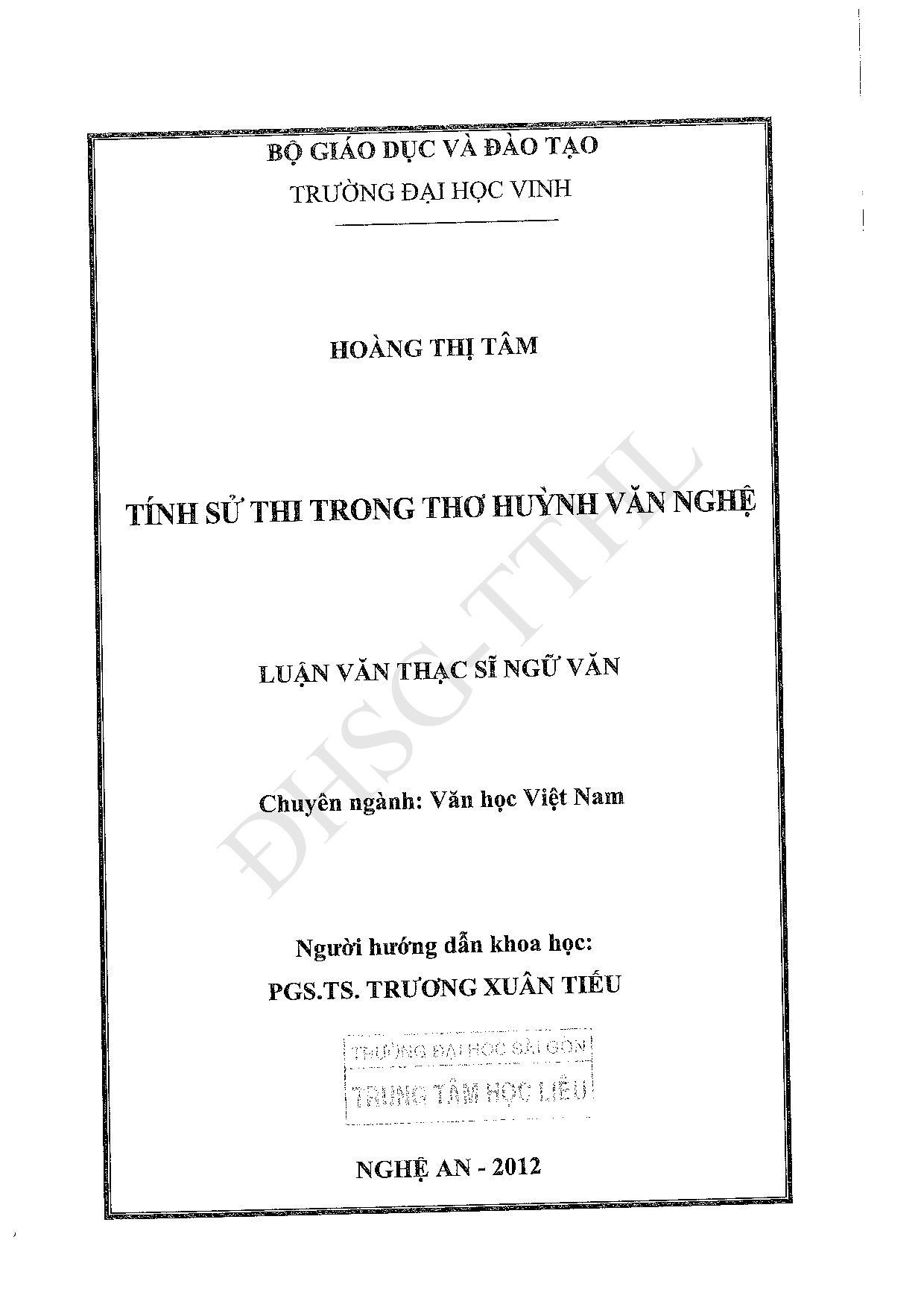 Tính sử thi trong thơ Huỳnh Văn Nghệ