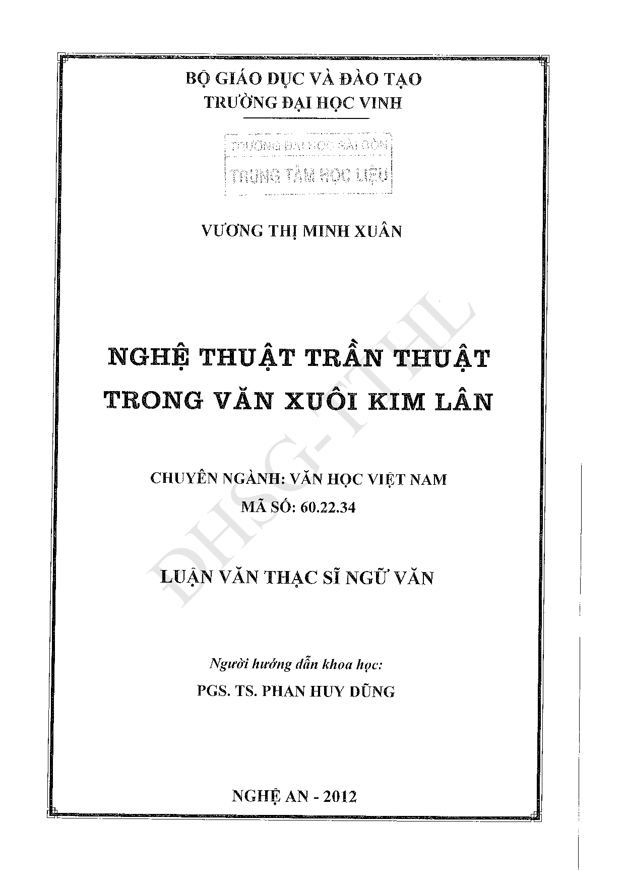 Nghệ thuật trần thuật trong văn xuôi Kim Lân