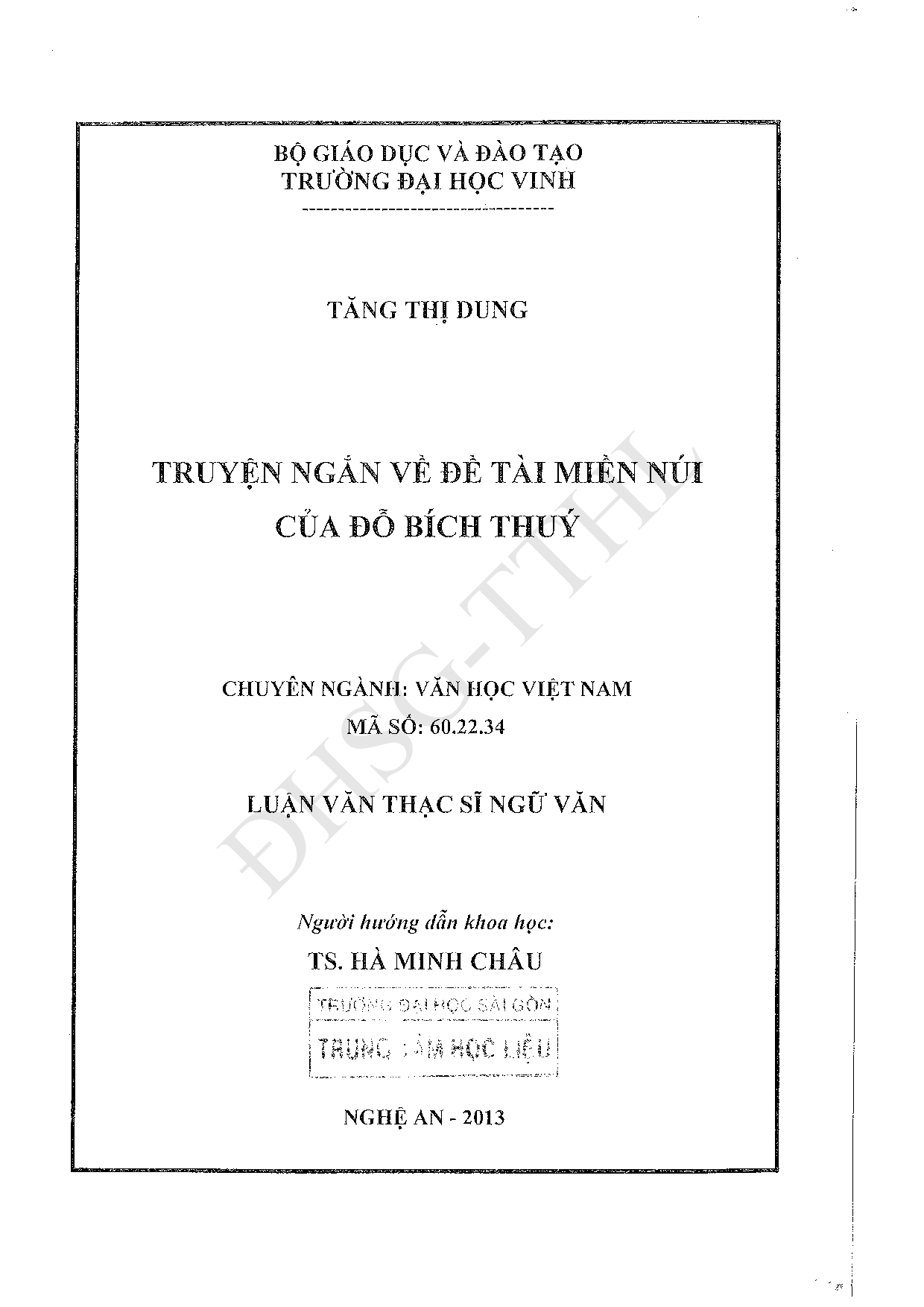 Truyện ngắn về đề tài miền núi của Đỗ Bích Thúy