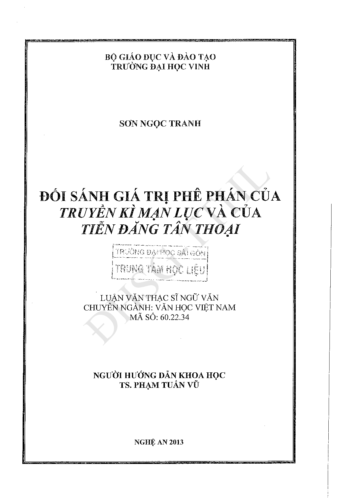 Đối sánh giá trị phê phán của Truyền kì mạn lục và của Tiễn đăng tân thoại