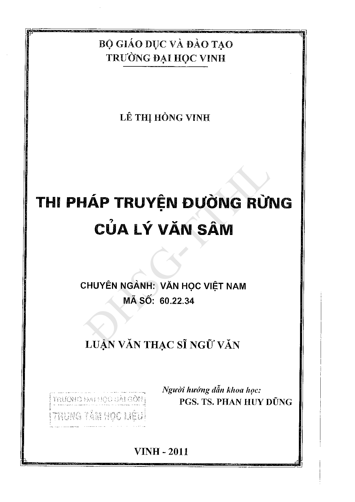 Thi pháp truyện đường rừng của Lý Văn Sâm