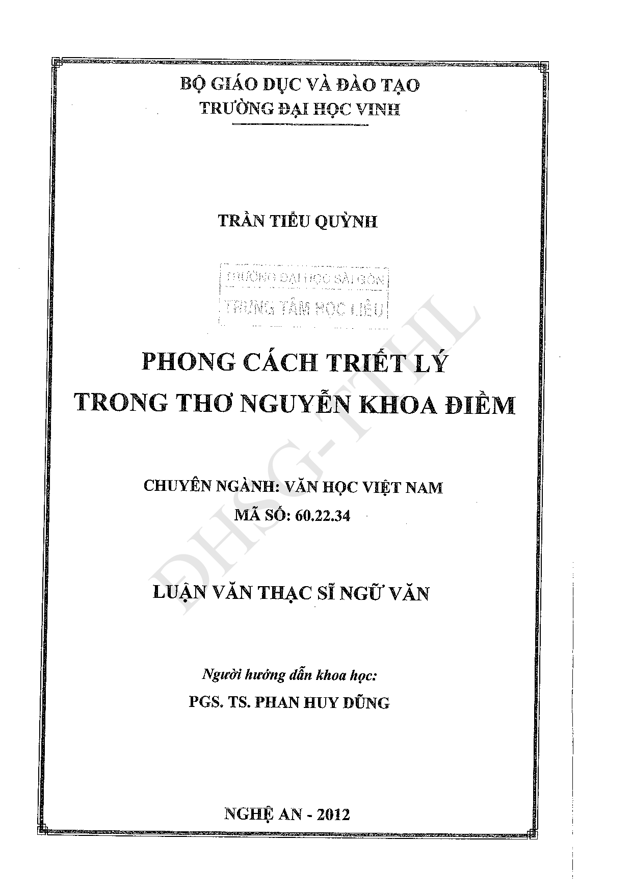 Phong cách triết lý trong thơ Nguyễn Khoa Điềm