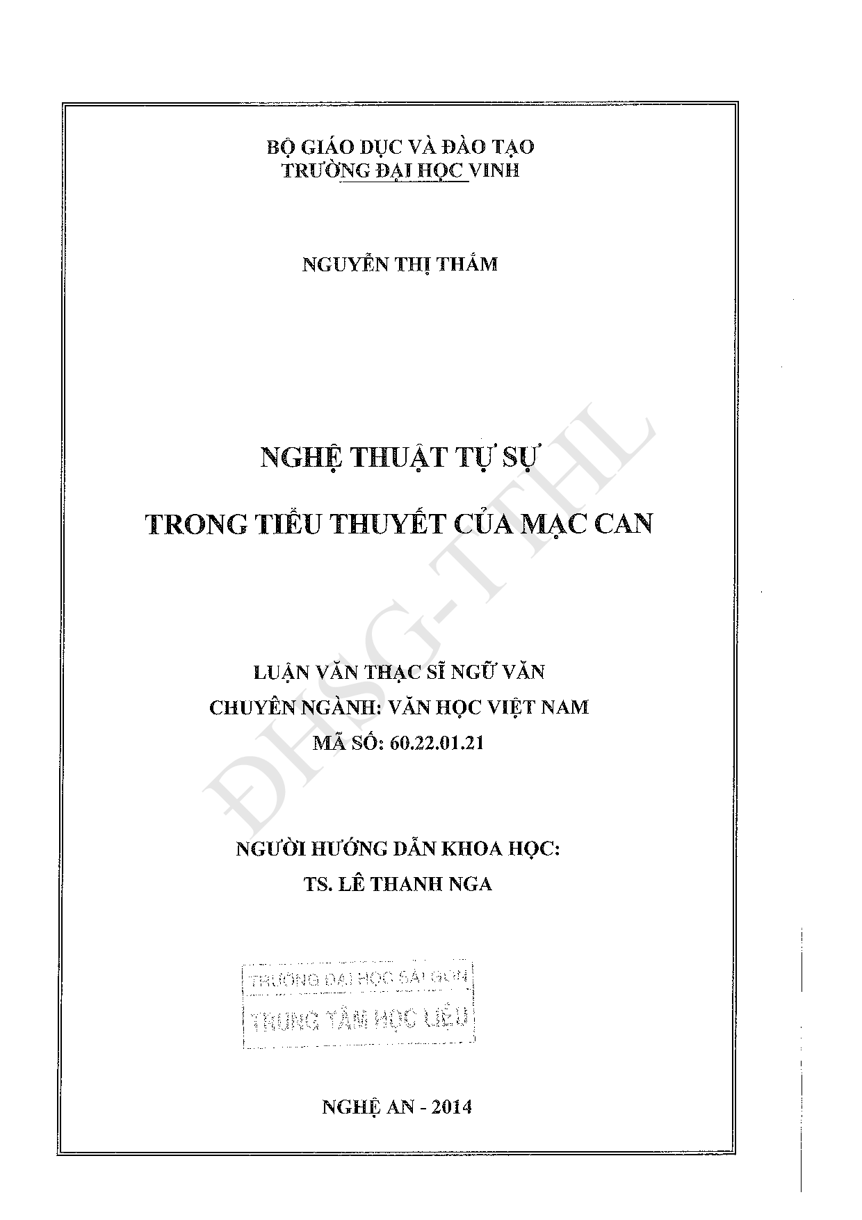 Nghệ thuật tự sự trong tiểu thuyết của Mạc Can