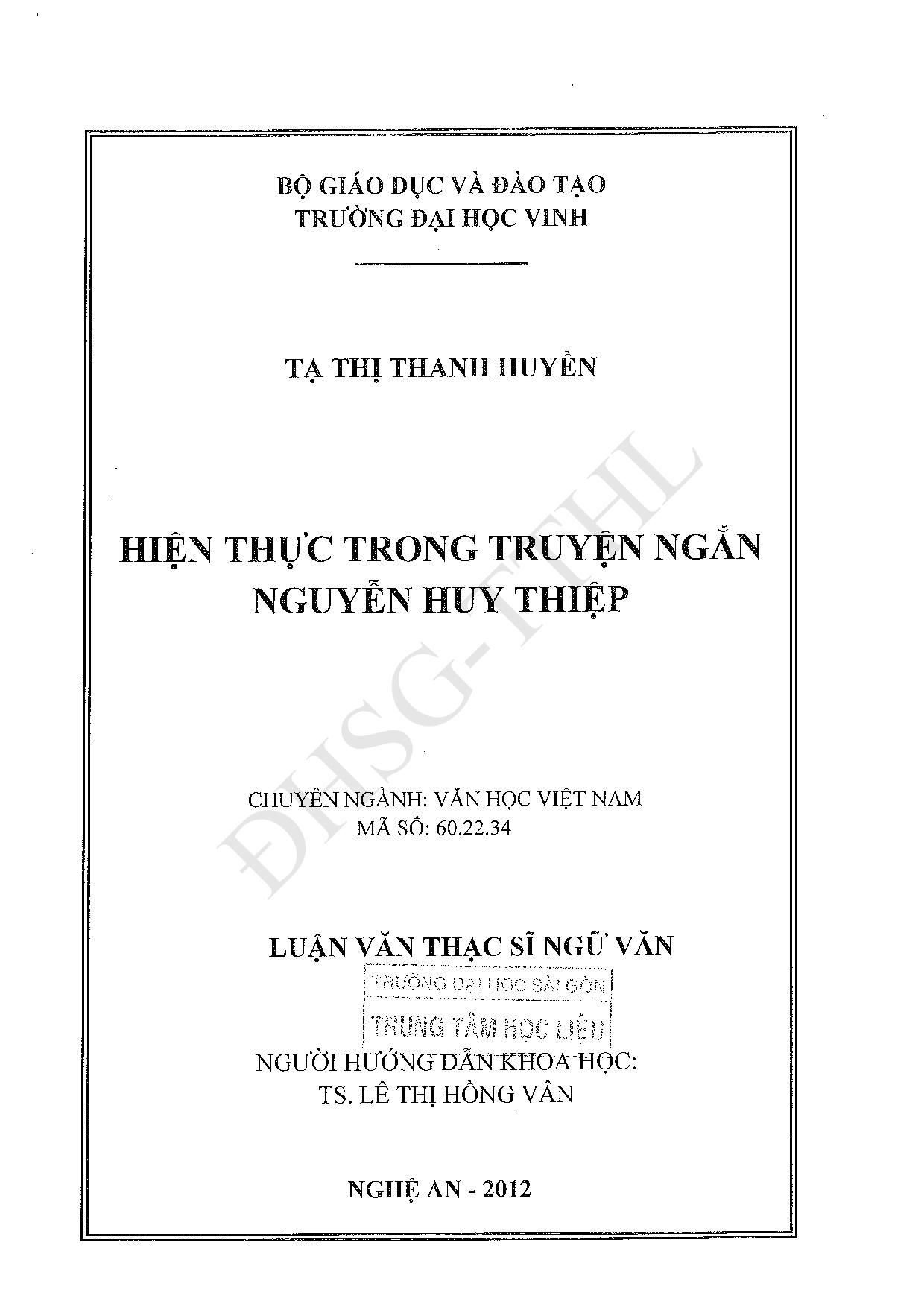 Hiện thực trong truyện ngắn Nguyễn Huy Thiệp