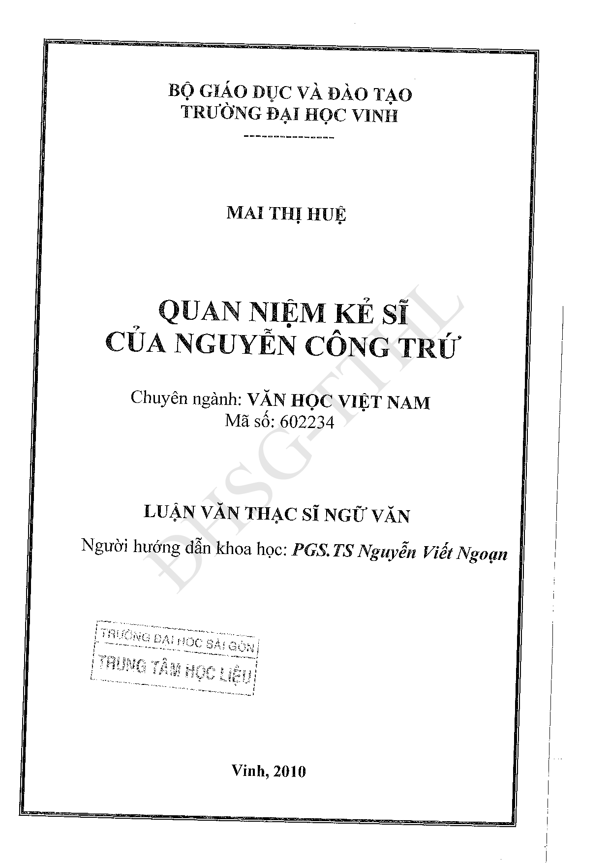 Quan niệm kẻ sĩ của Nguyễn Công Trứ