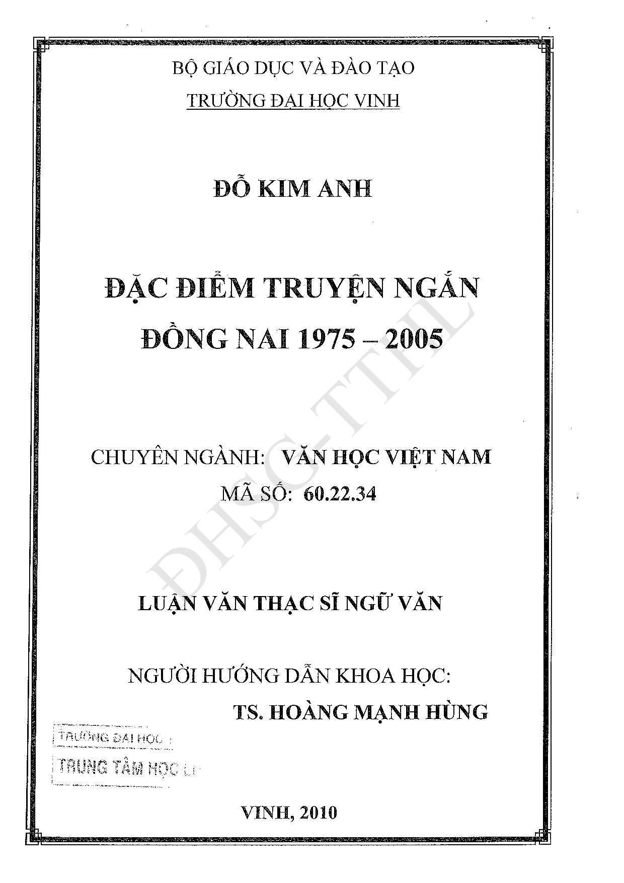 Đặc điểm truyện ngắn Đồng Nai 1975 - 2005