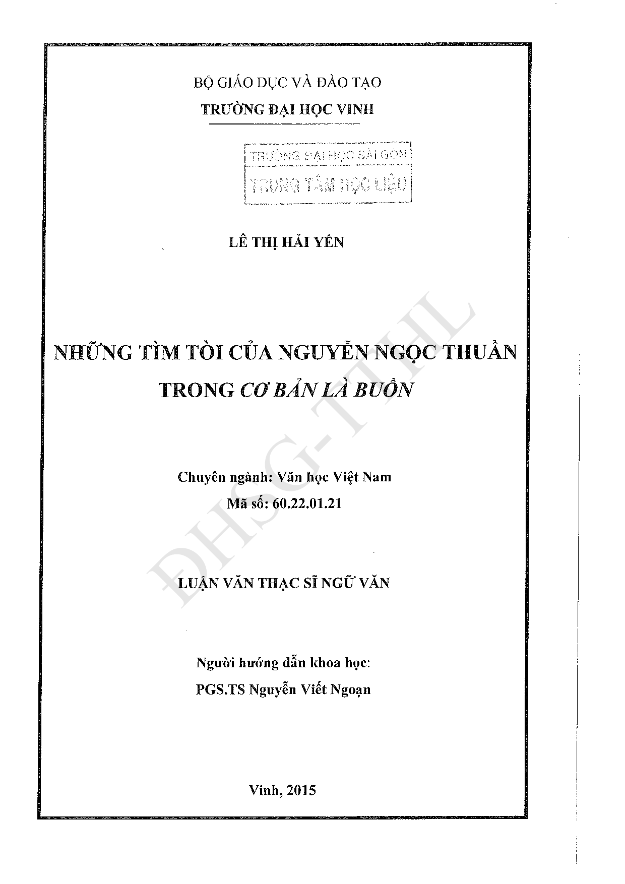 Những tìm tòi của Nguyễn Ngọc Thuần trong Cơ bản là buồn