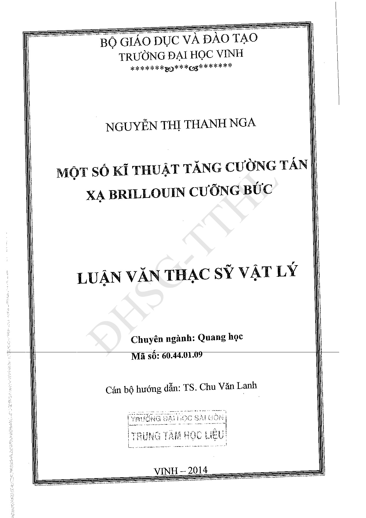 Một số kĩ thuật tăng cường tán xạ Brillouin cưỡng bức