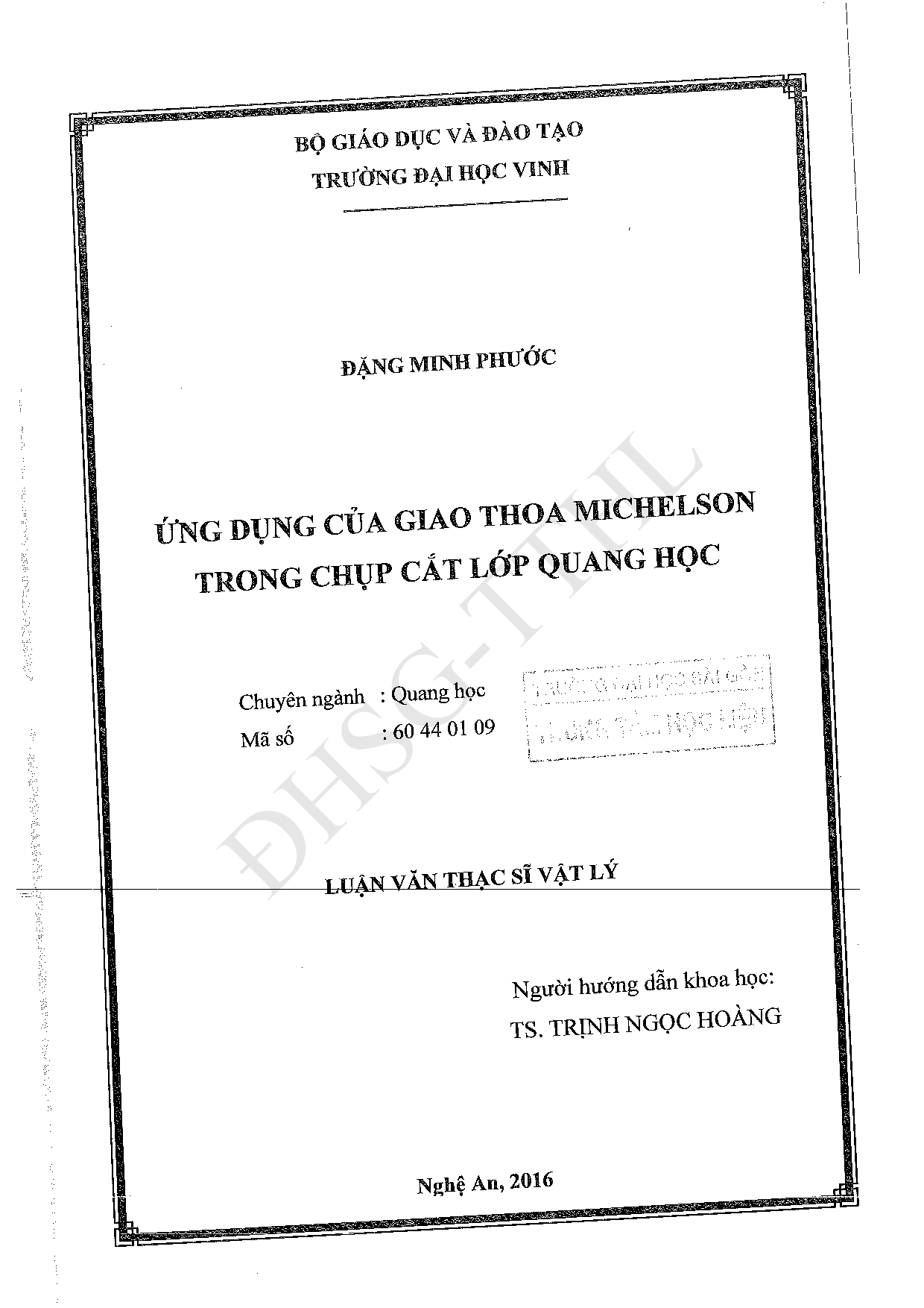 Ứng dụng của giao thoa michelson trong chụp cắt lớp quang học