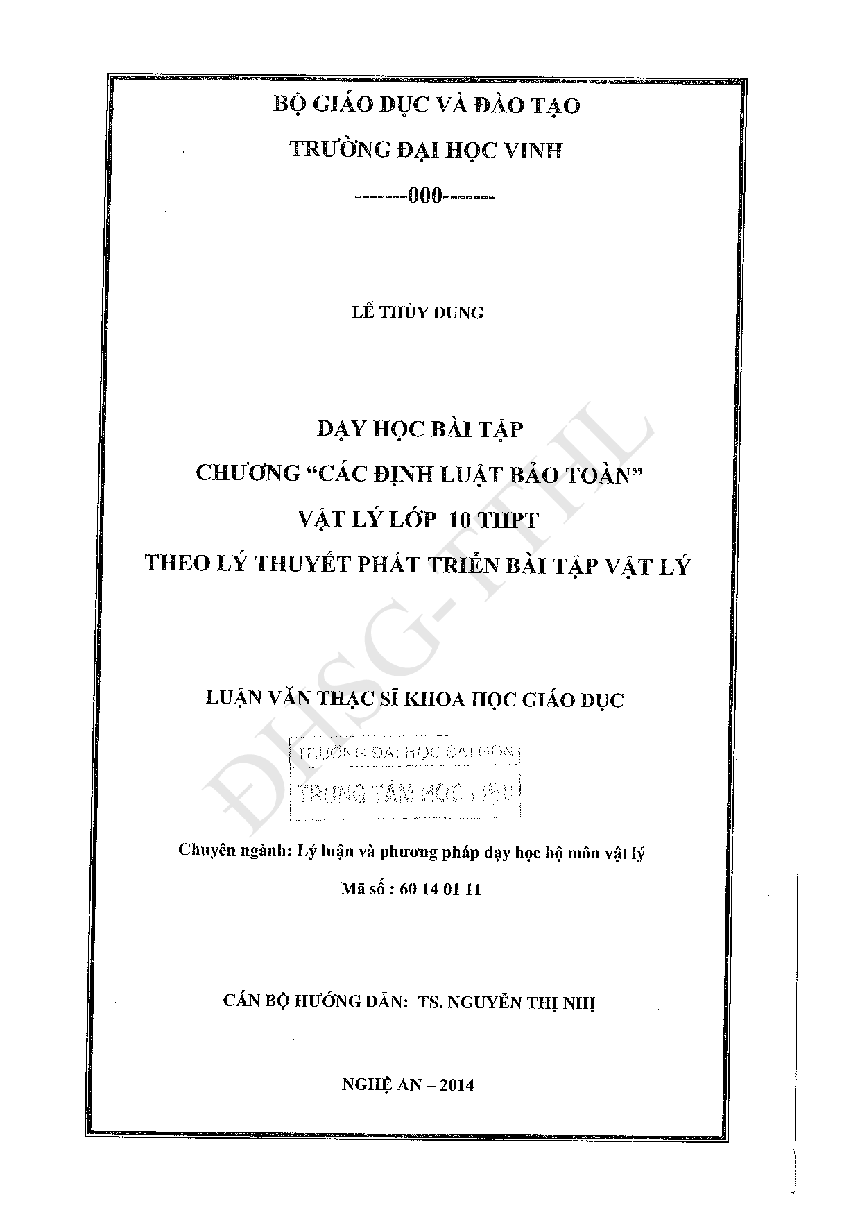 Dạy học bài tập chương "các định luật bảo toàn" vật lý lớp 10 THPT theo lý thuyết phát triển bài tập vật lý