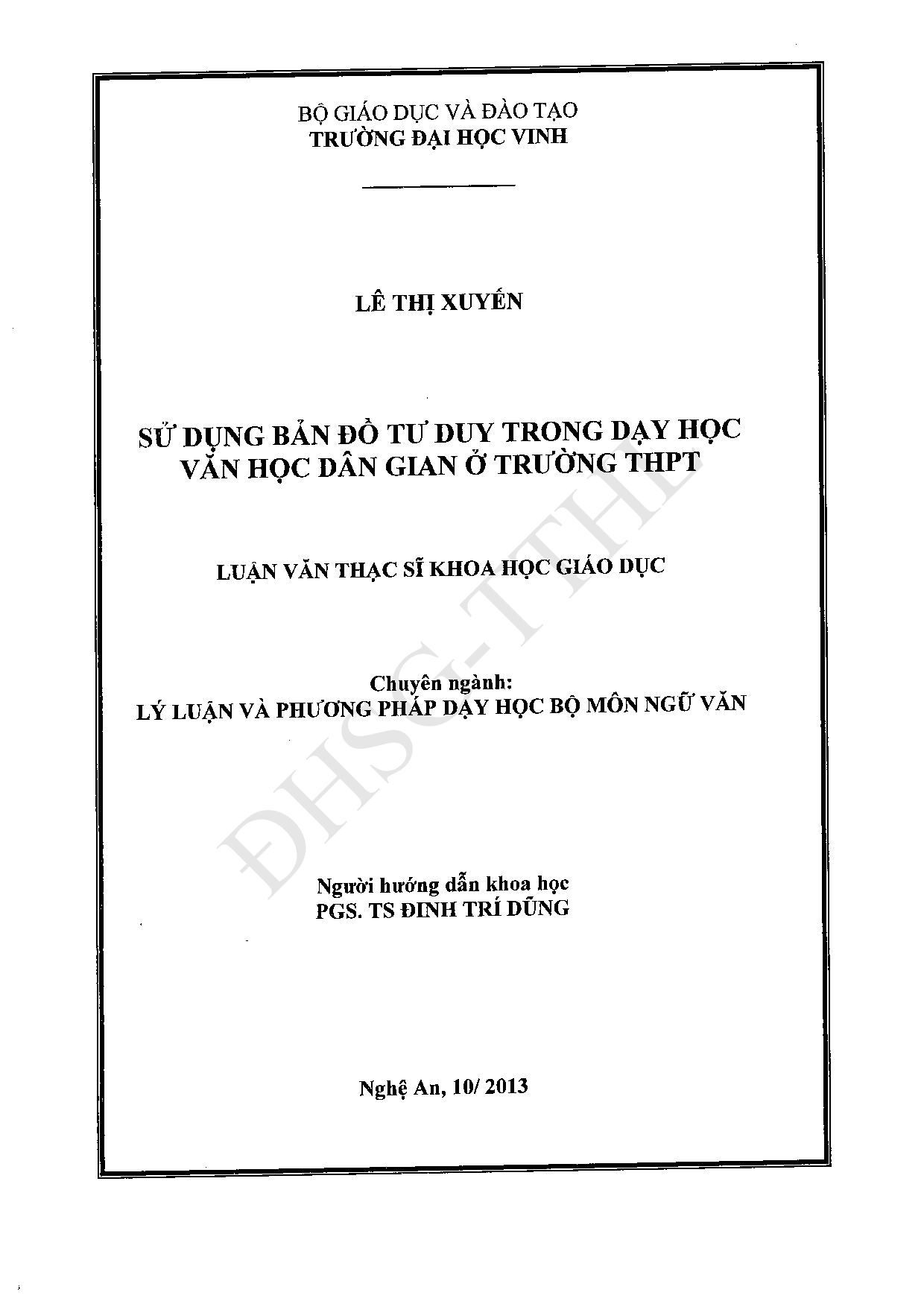 Sử dụng bản đồ tư duy trong dạy học văn học dân gian ở trường THPT