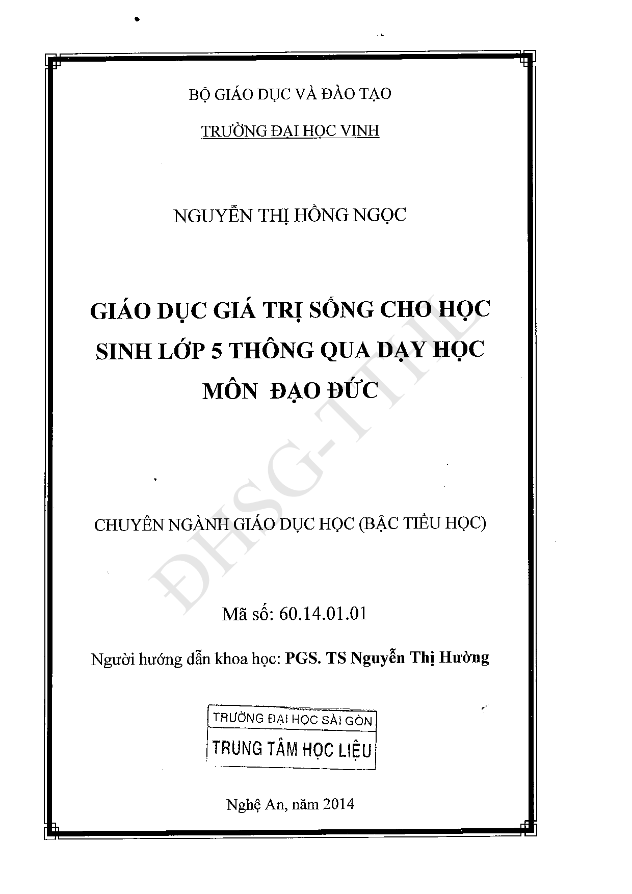 Giáo dục giá trị sống cho học sinh lớp 5 thông qua dạy học môn đạo đức