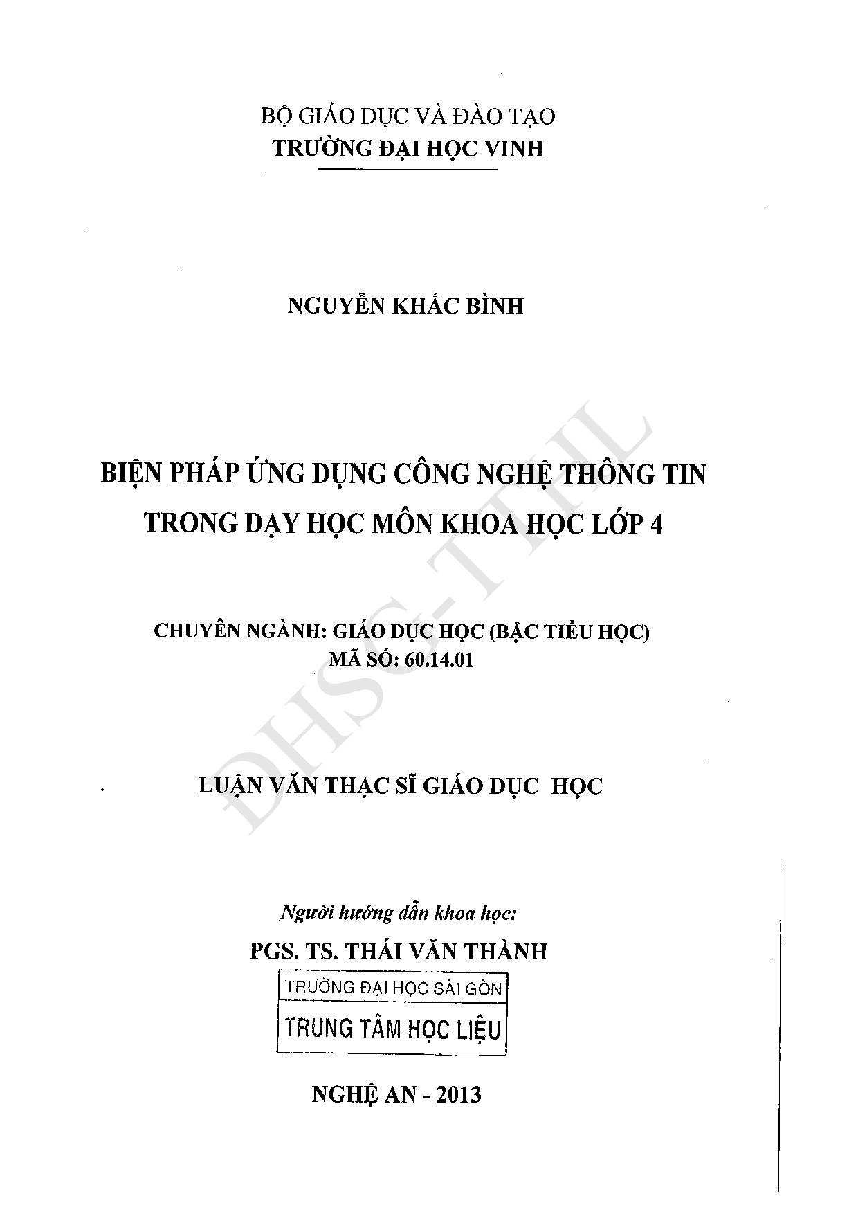 Biện pháp ứng dụng công nghệ thông tin trong dạy học môn khoa học lớp 4