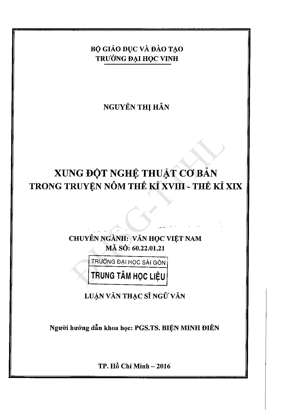 Xung đột nghệ thuật cơ bản trong truyện Nôm thế kỉ XVIII - thế kỉ XIX