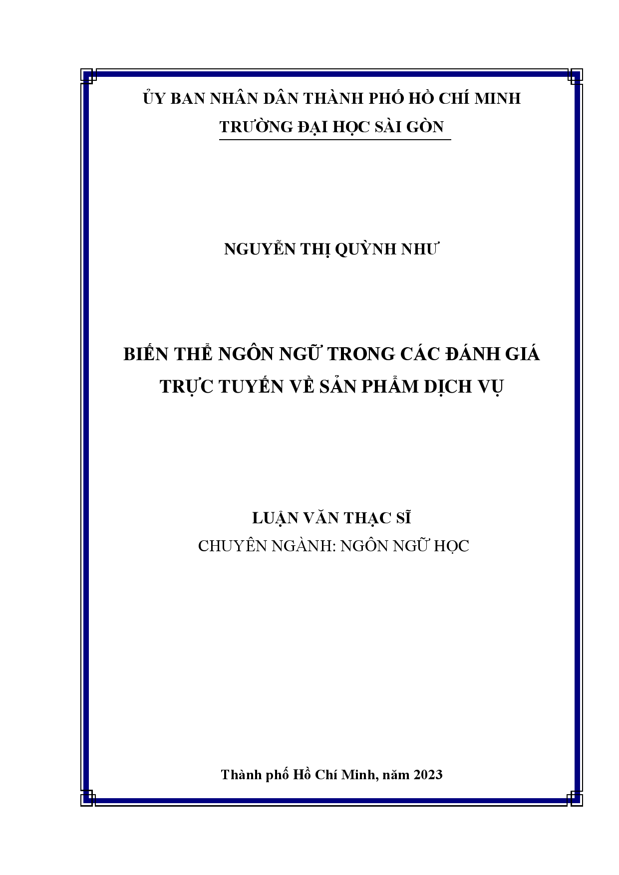 Biến thể ngôn ngữ trong các đánh giá trực tuyến về sản phẩm dịch vụ