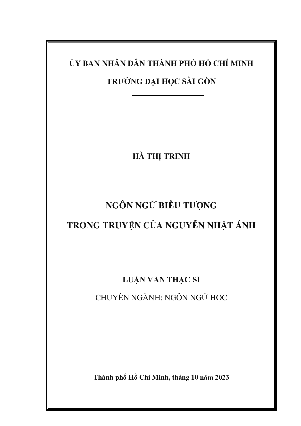 Ngôn ngữ biểu tượng trong truyện của Nguyễn Nhật Ánh