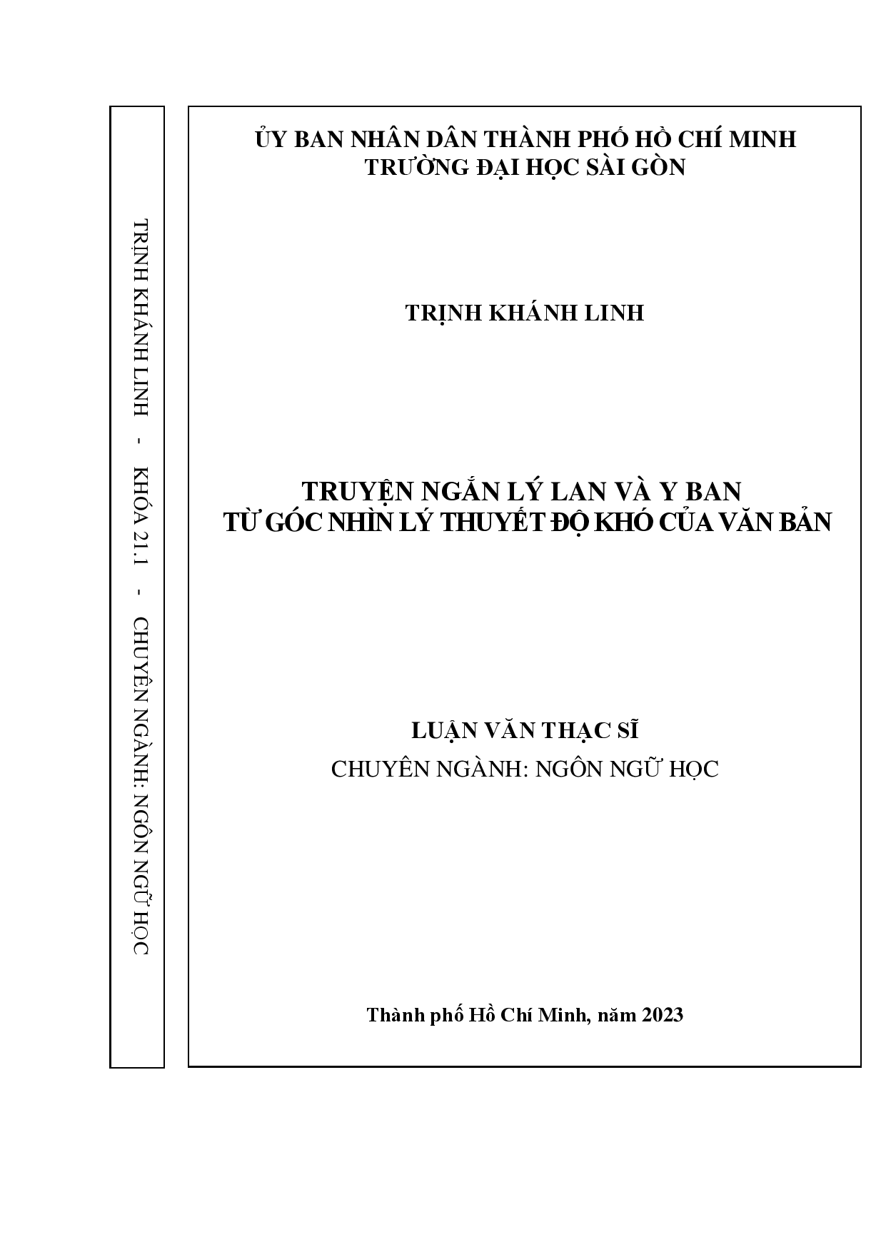 Truyện ngắn Lý Lan và Y Ban từ góc nhìn lý thuyết độ khó của văn bản