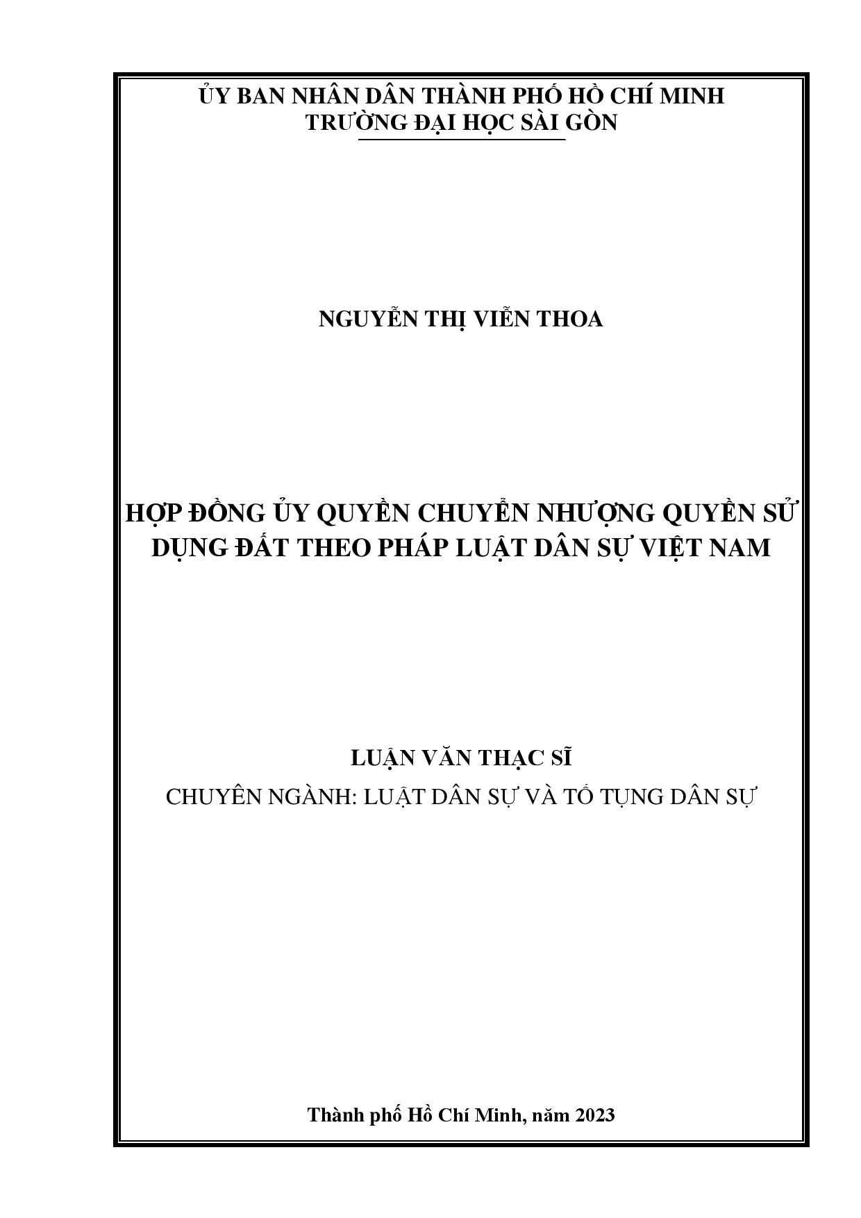 Hợp đồng ủy quyền chuyển nhượng quyền sử dụng đất theo pháp luật dân sự Việt Nam