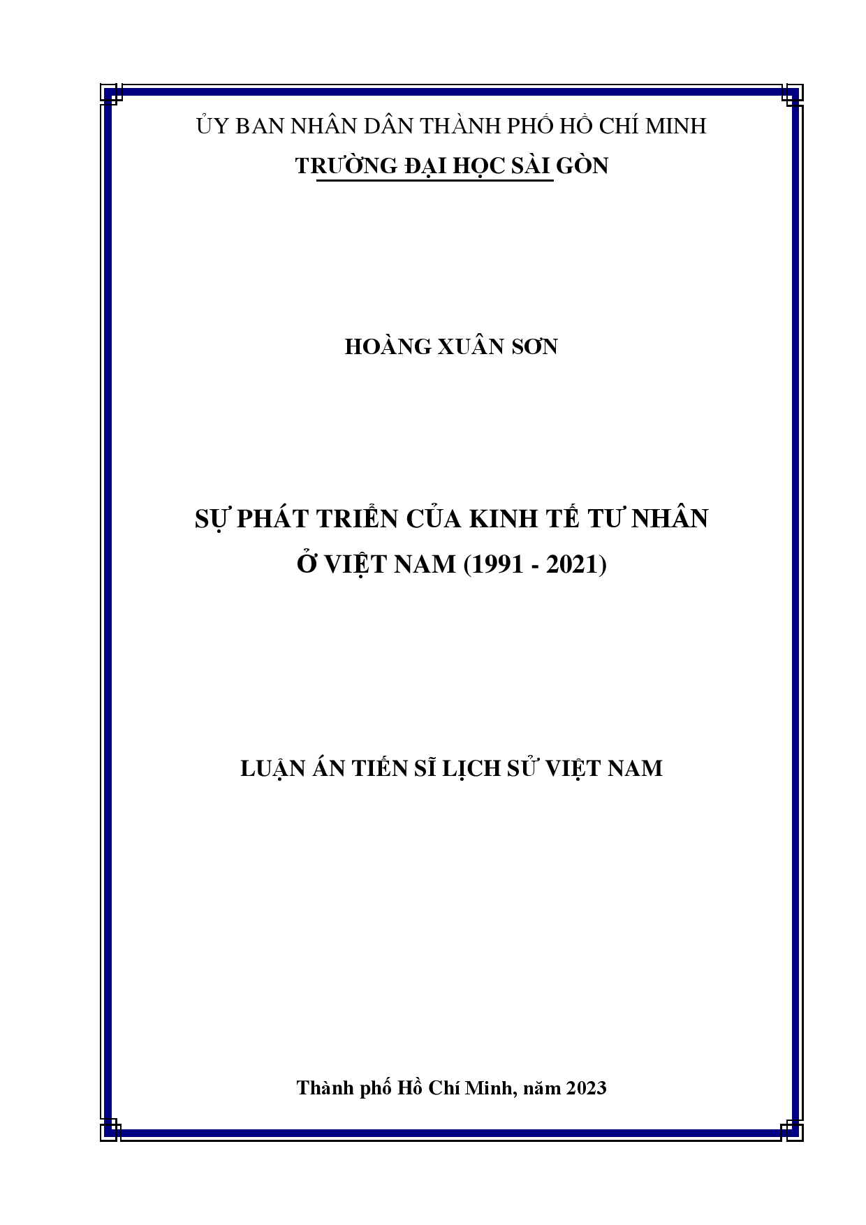 Sự phát triển của kinh tế tư nhân ở Việt Nam (1991 – 2021)