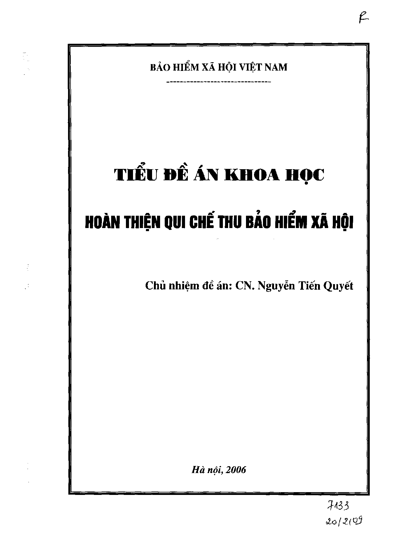 Hoàn thiện qui chế thu bảo hiểm xã hội  