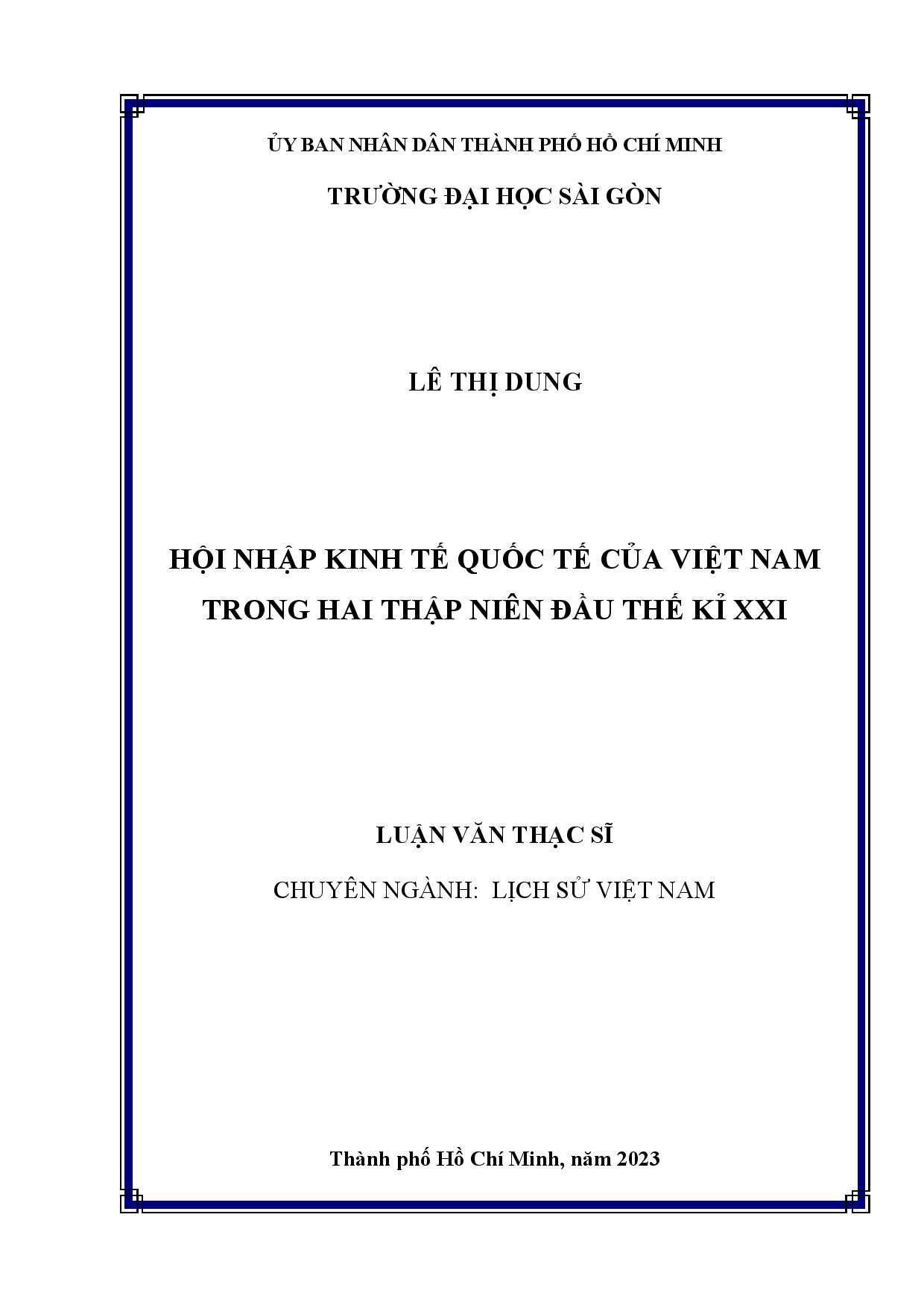 Hội nhập kinh tế quốc tế của Việt Nam trong hai thập niên đầu thế kỉ XXI