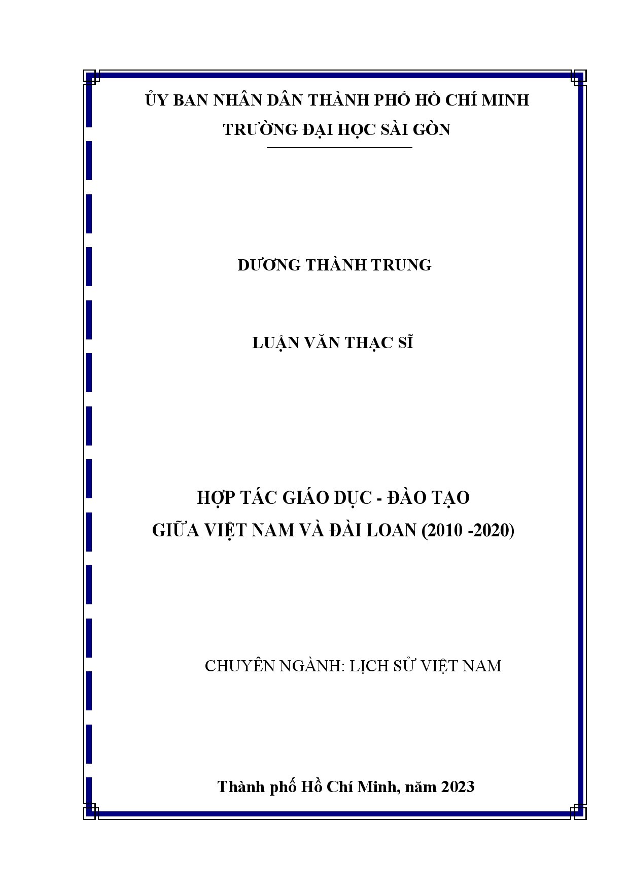 Hợp tác giáo dục - đào tạo giữa Việt Nam và Đài Loan (2010 - 2020)