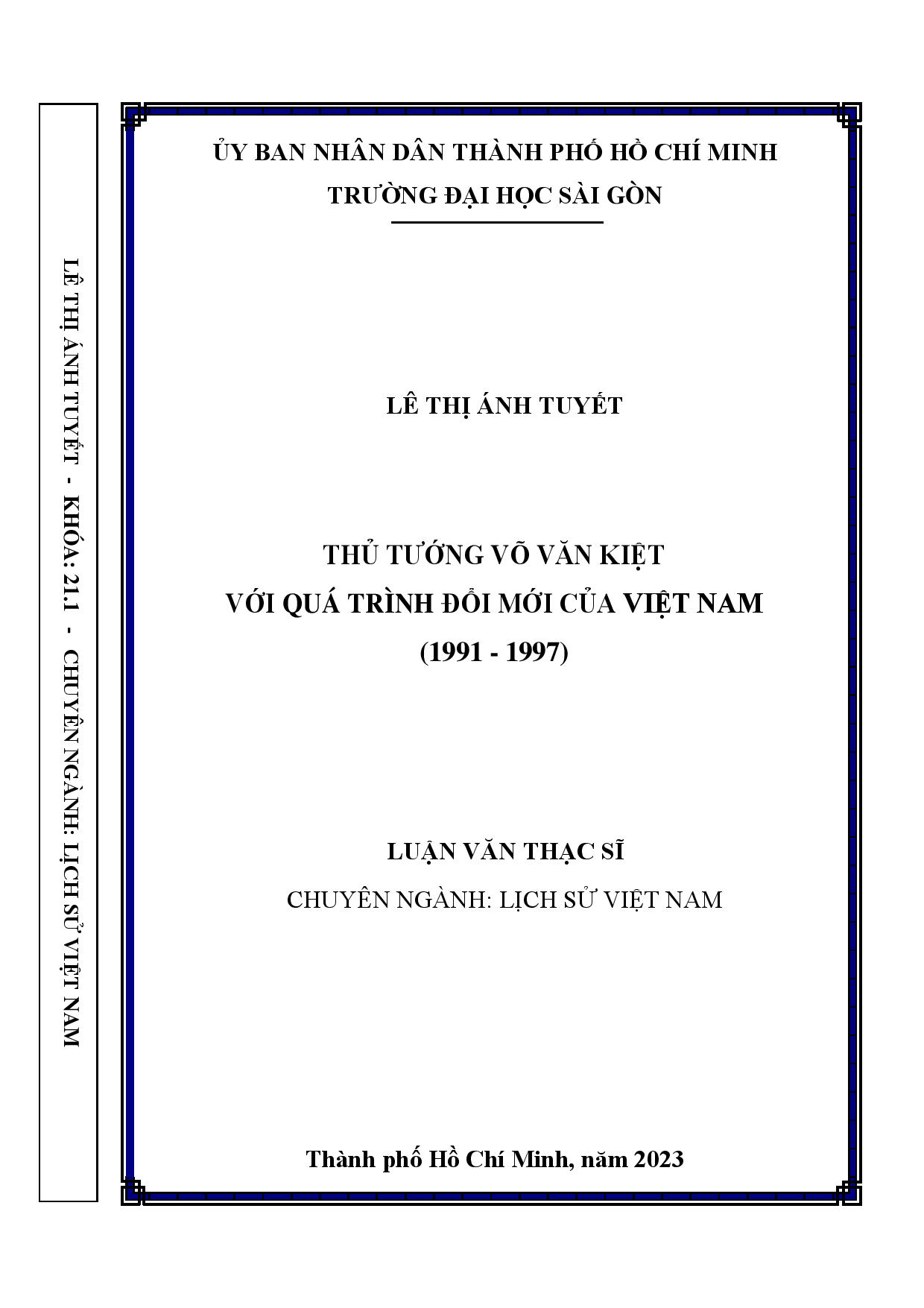 Thủ tướng Võ Văn Kiệt với quá trình đổi mới của Việt Nam (1991 - 1997)