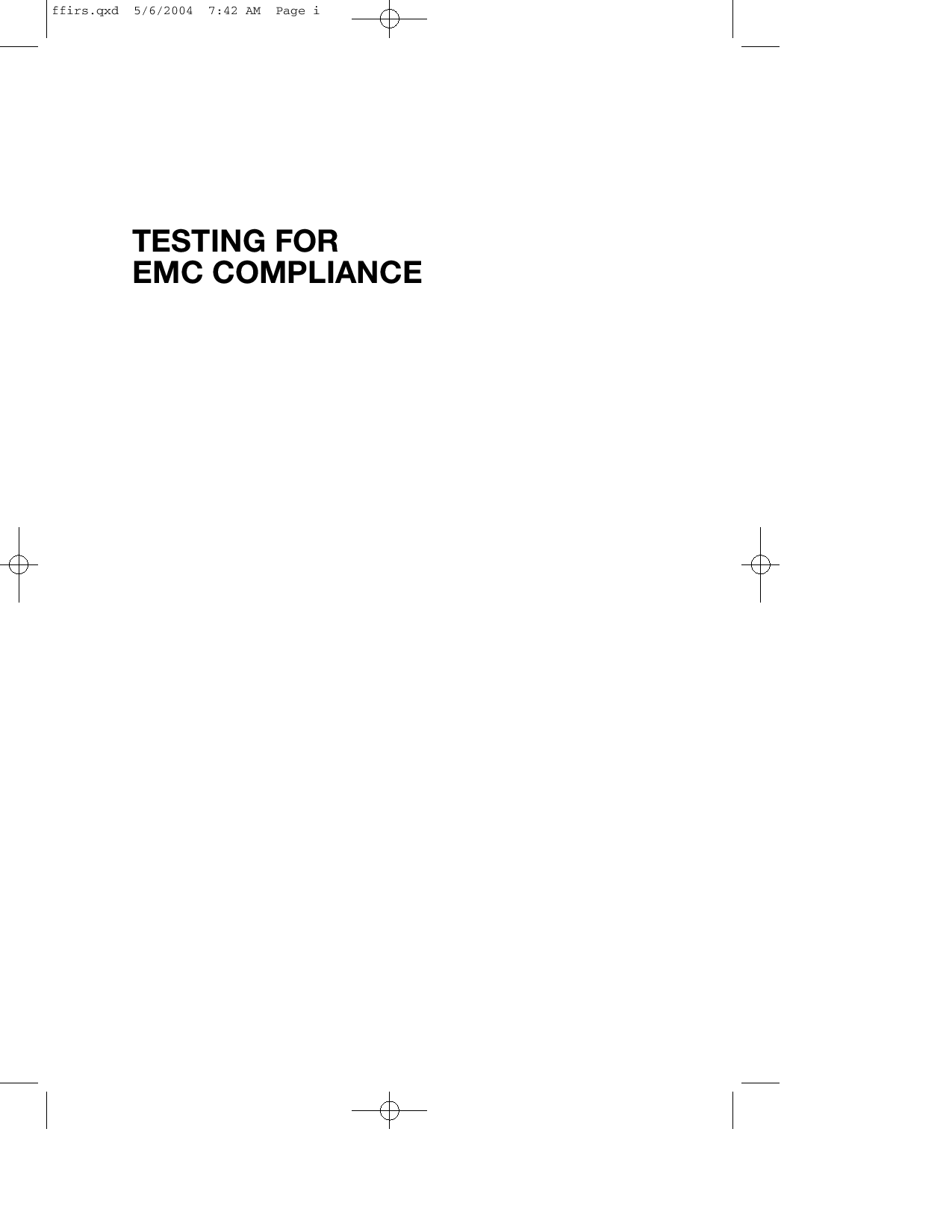 Testing for EMC compliance