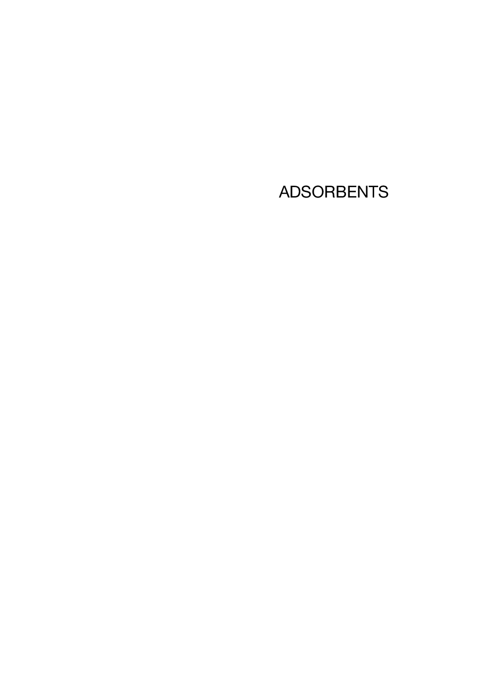 Adsorbents