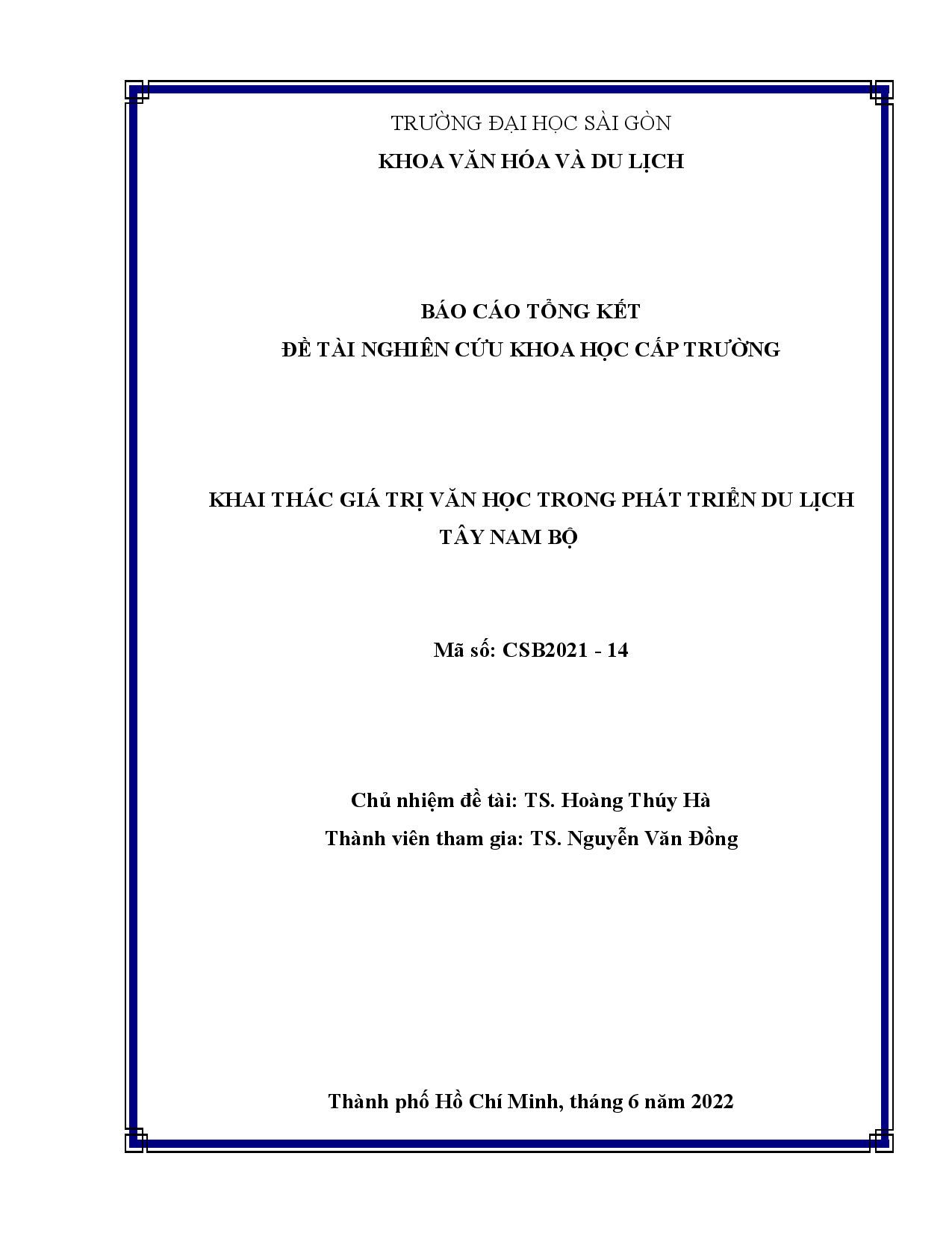 Khai thác giá trị văn học trong phát triển du lịch Tây Nam Bộ