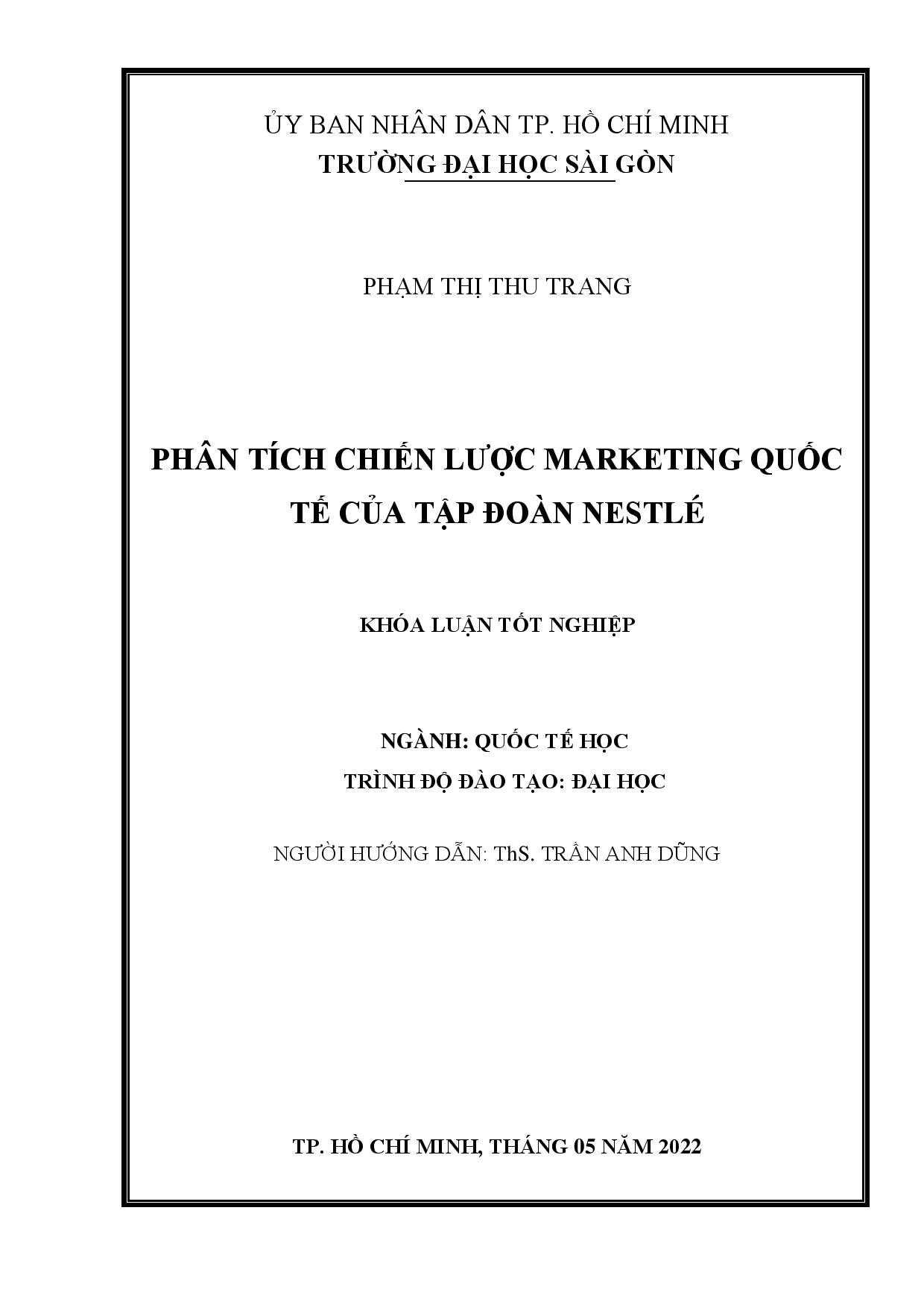 Phân tích chiến lược Marketing quốc tế của tập đoàn NESTLÉ