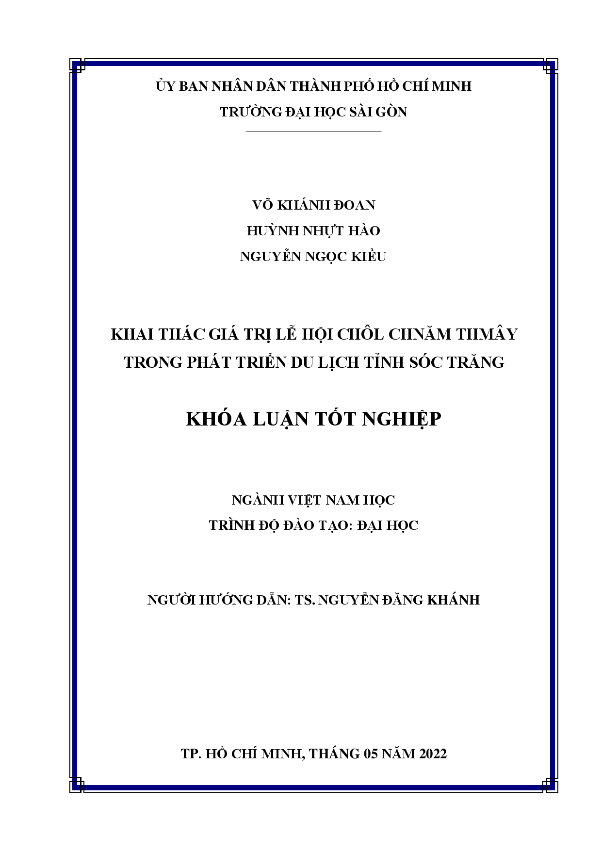 Khai thác giá trị lễ hội Chôl Chnăm Thmây trong phát triển du lịch tỉnh Sóc Trăng