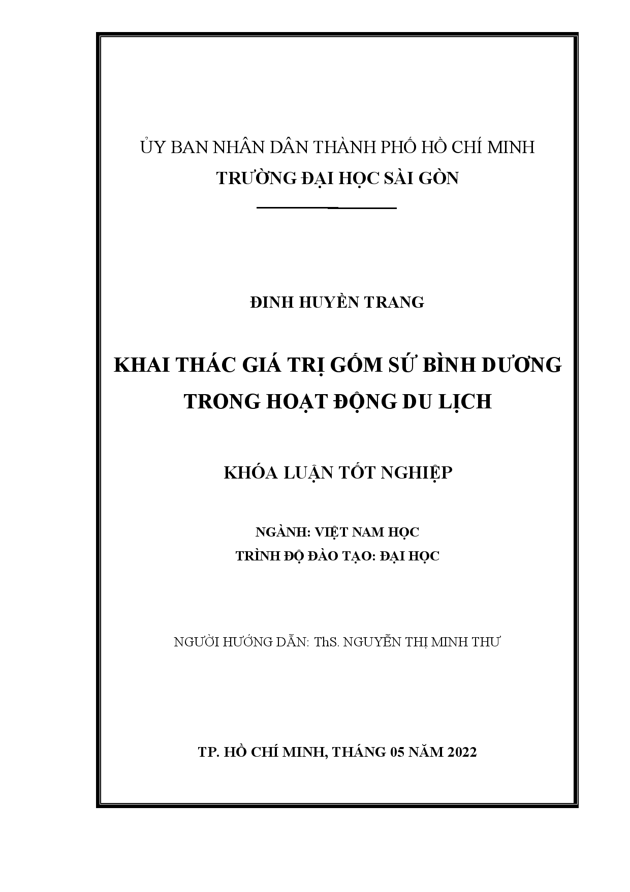 Khai thác giá trị gốm sứ Bình Dương trong hoạt động du lịch