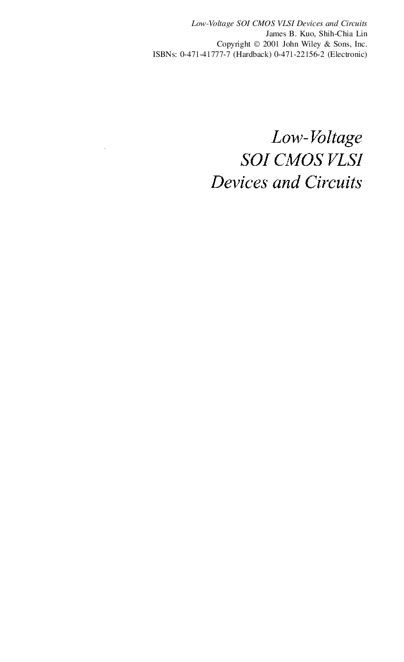 Low-voltage SOI CMOS VLSI devices and circuits