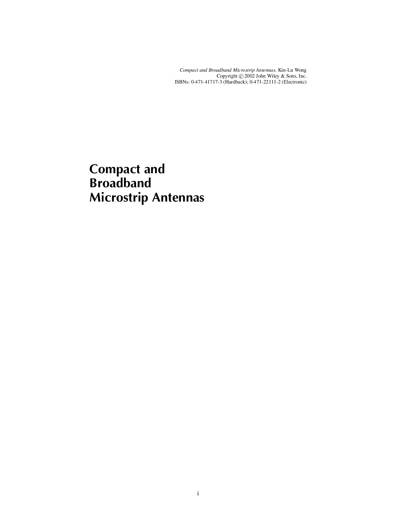 Compact and broadband microstrip antennas