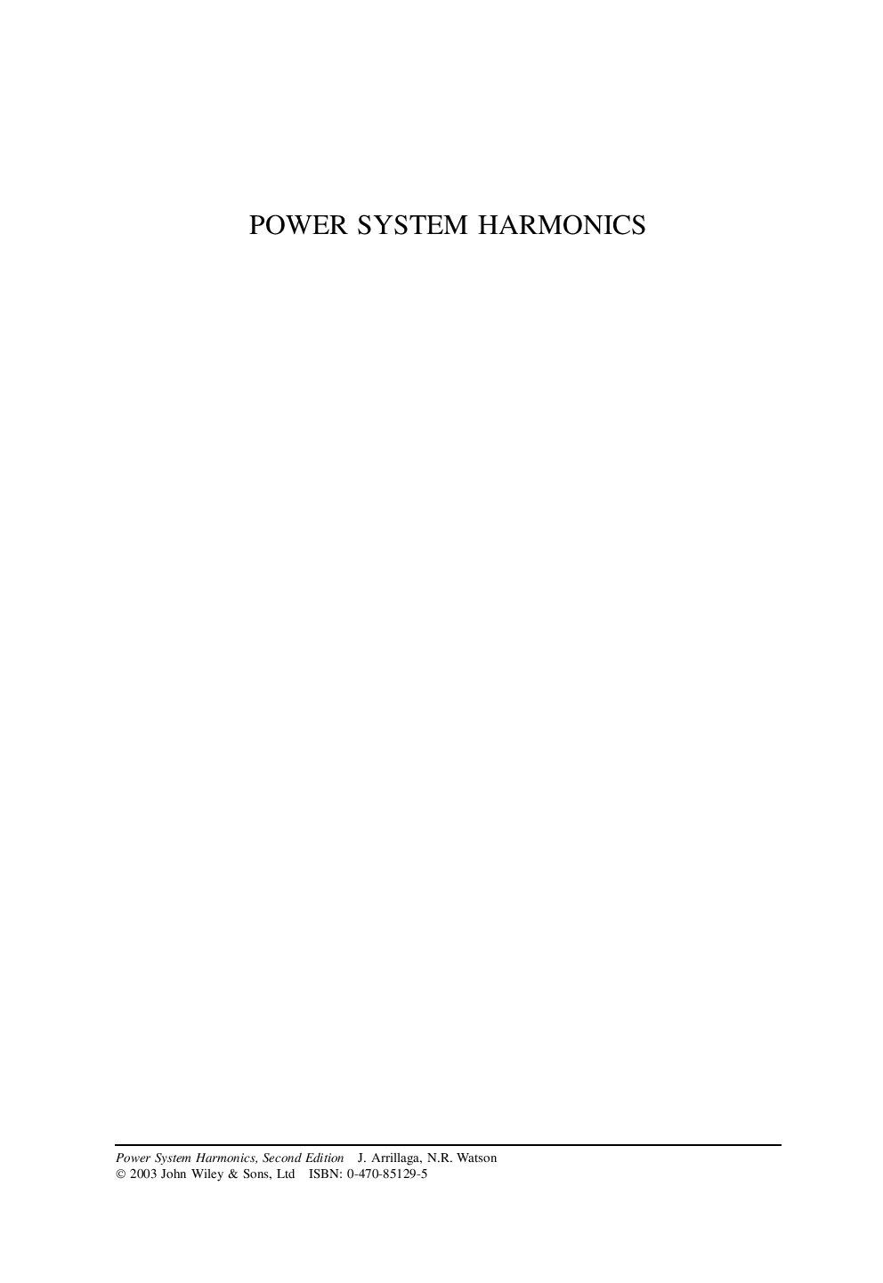 Power system harmonics