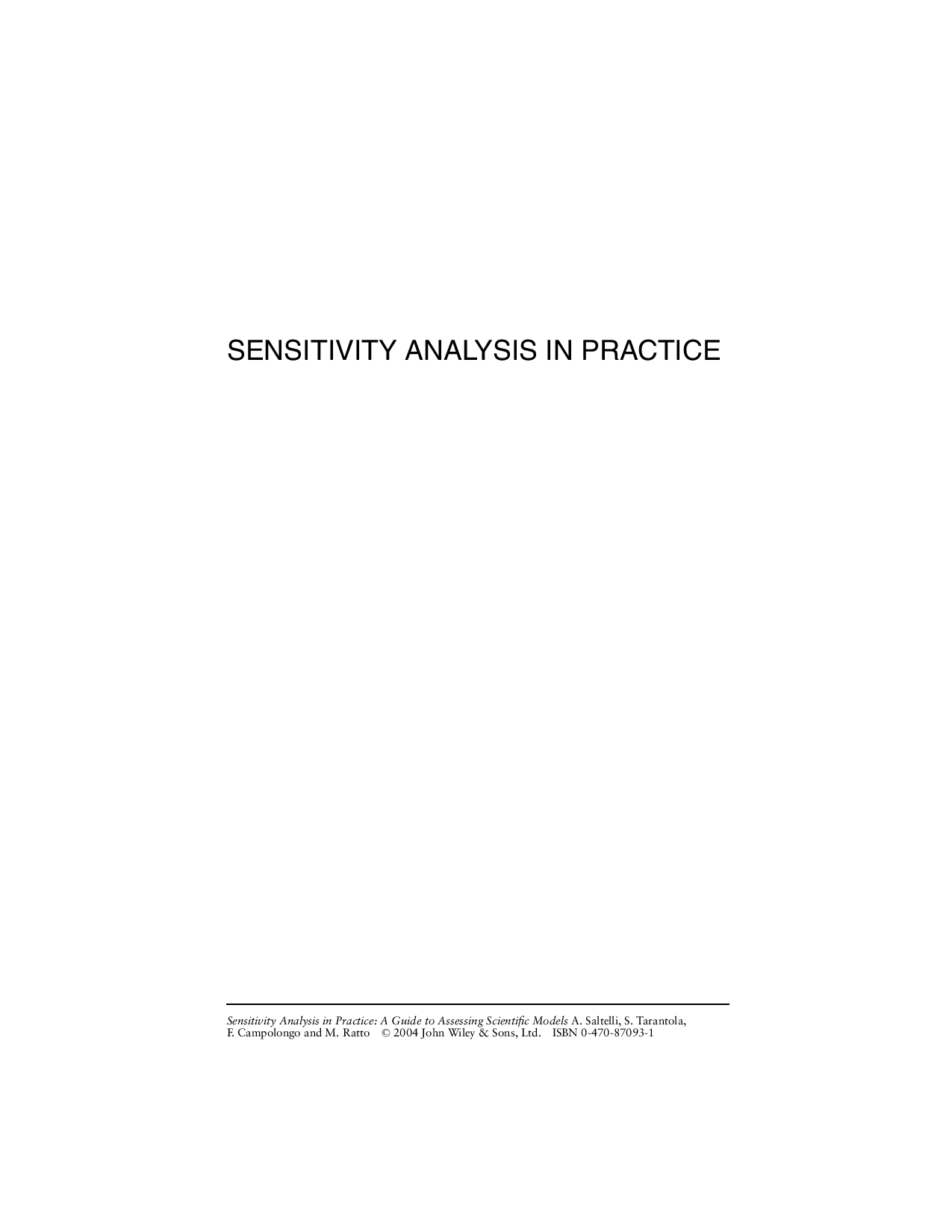 Sensitivity analysis in practice: a guide to assessing scientific models