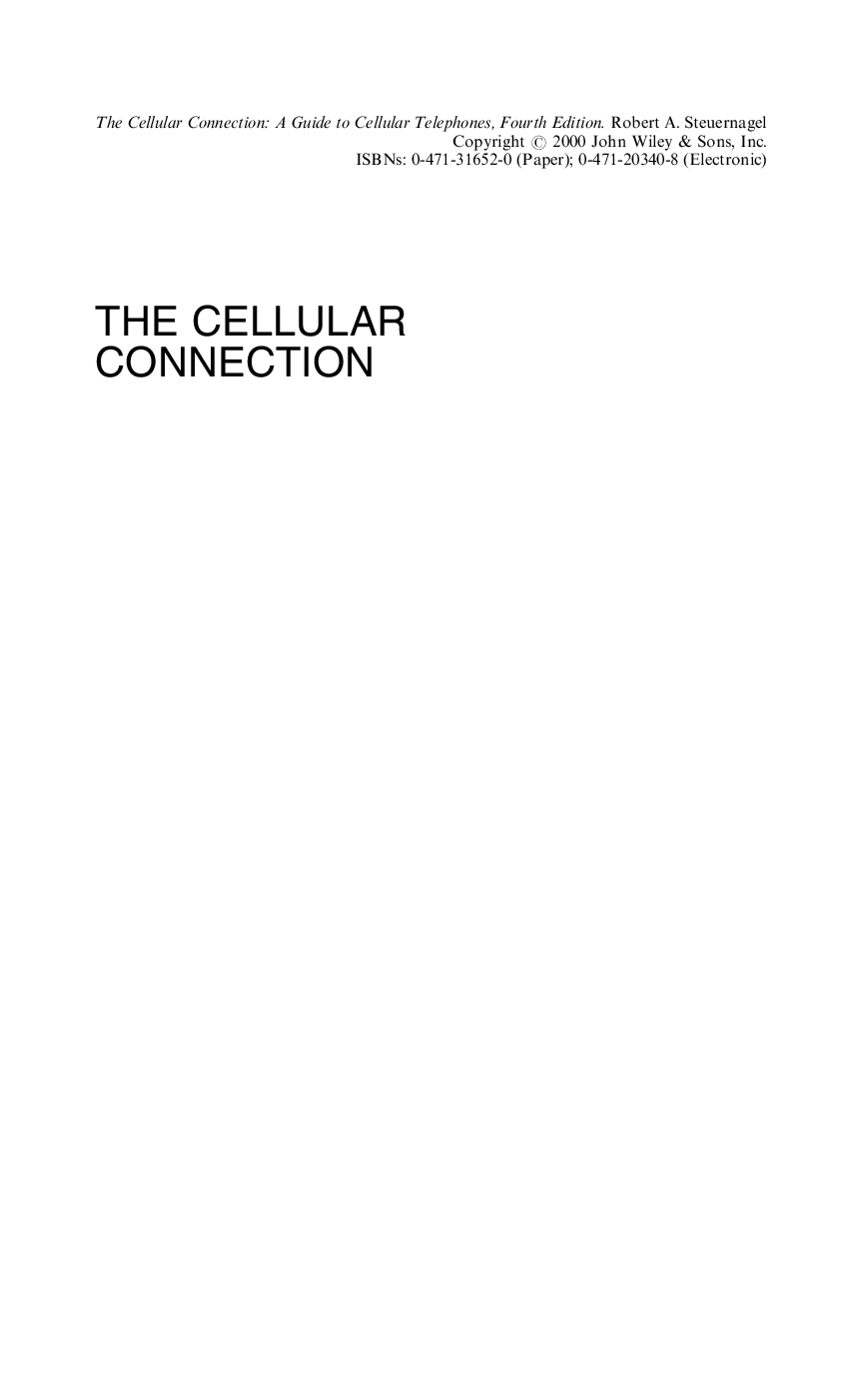 The cellular connection: a guide to cellular telephones