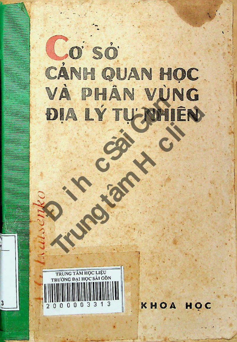 Cơ sở cảnh quan học và phân vùng địa lý tự nhiên