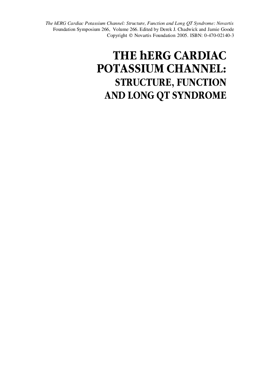 The herg cardiac potassium channel: structure, function and long qt syndrome