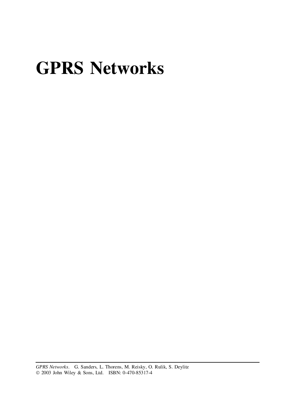 Gprs networks