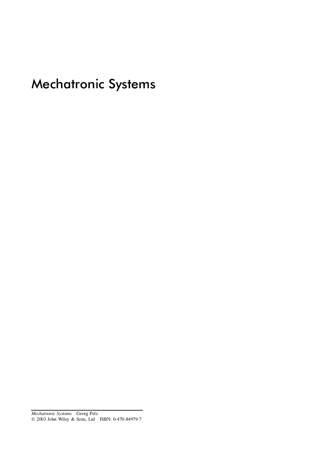 Mechatronic systems : modelling and simulation with hdls