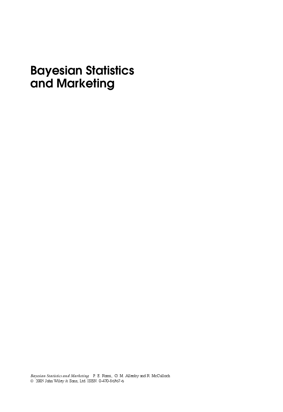 Bayesian, statistics and marketing