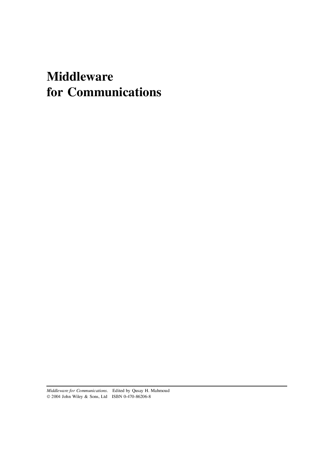 Middleware for communications