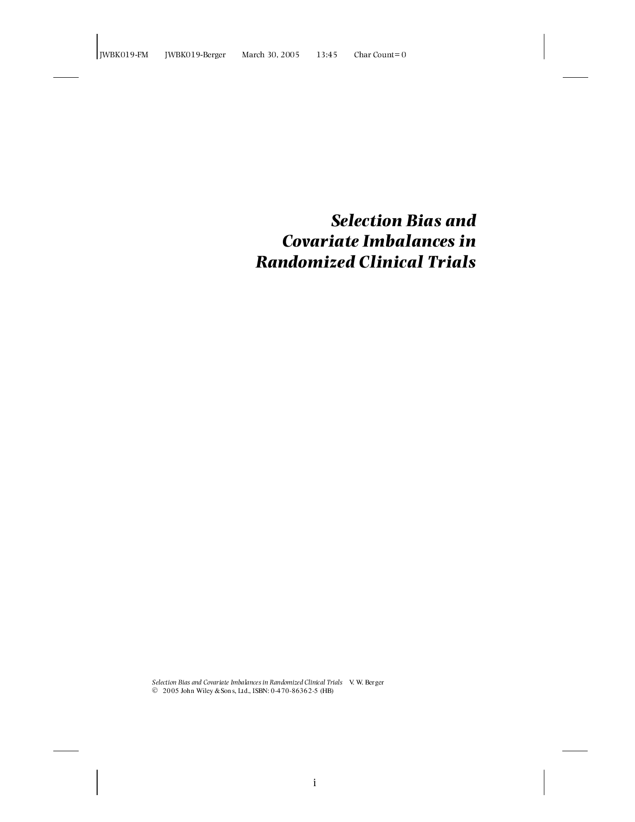 Selection bias and covariate imbalances in clinical trials