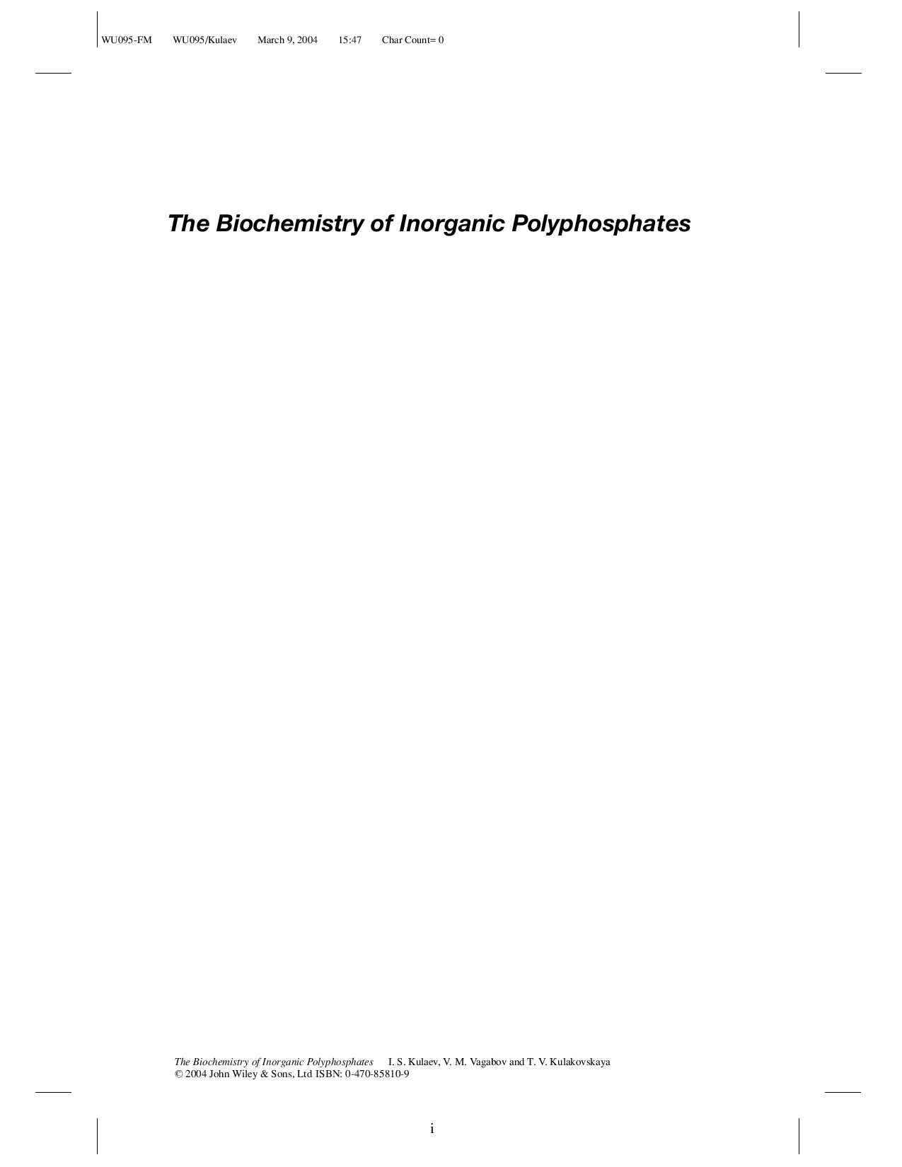 The biochemistry of inorganic polyphosphates