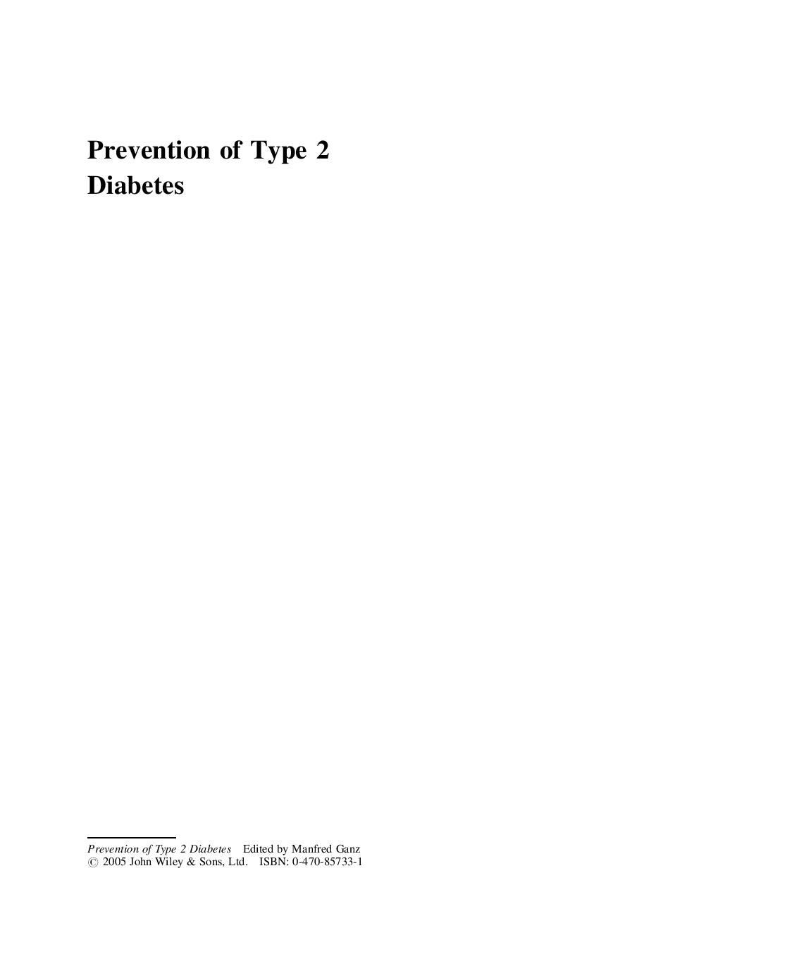 Prevention of type 2 dabetes