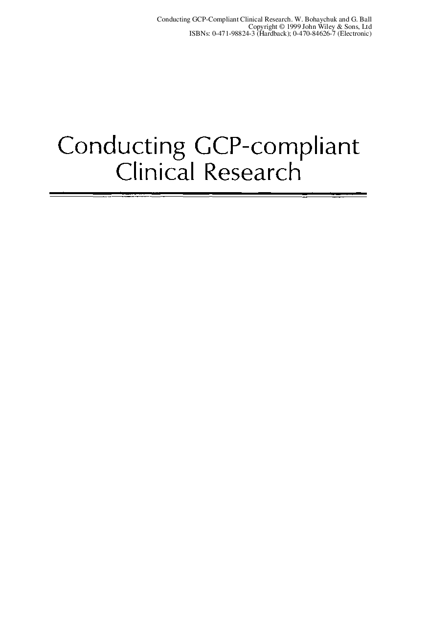 Conducting GCP-compliant clinical research