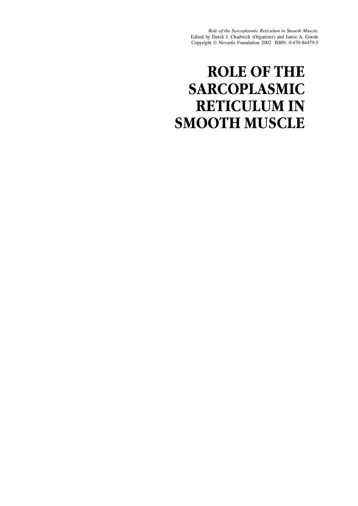 Role of the sarcoplasmic reticulum in smooth muscle