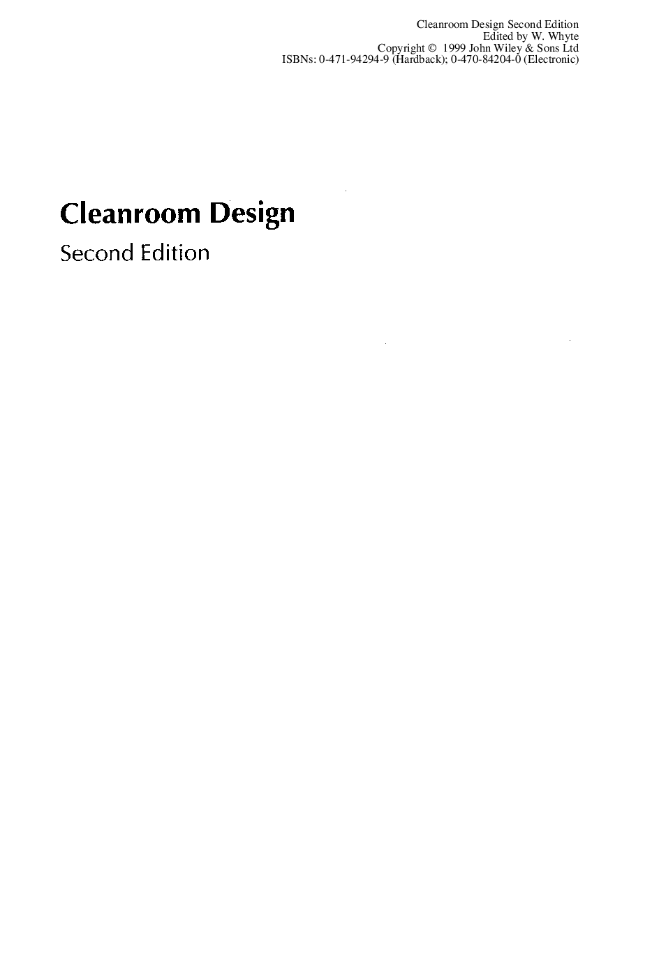 Cleanroom design